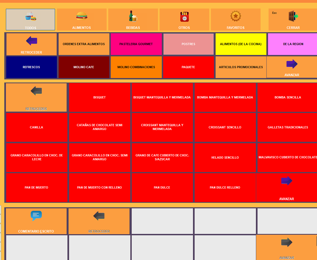 Pantalla del servicio Rápido en Soft Restaurant 11